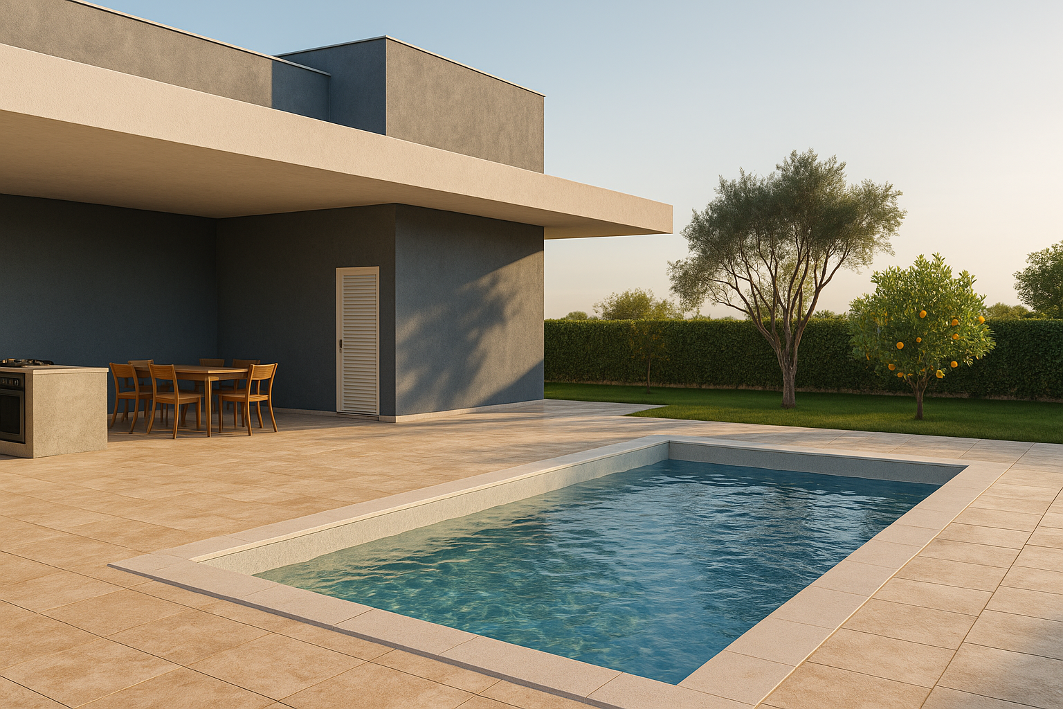 Casa moderna com piscina e jardim.png